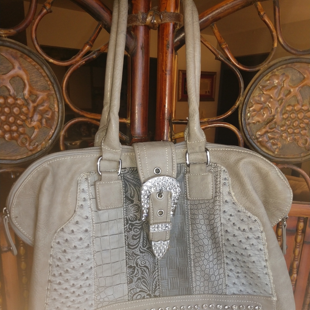 Shoulder rhinestone purse Silverake